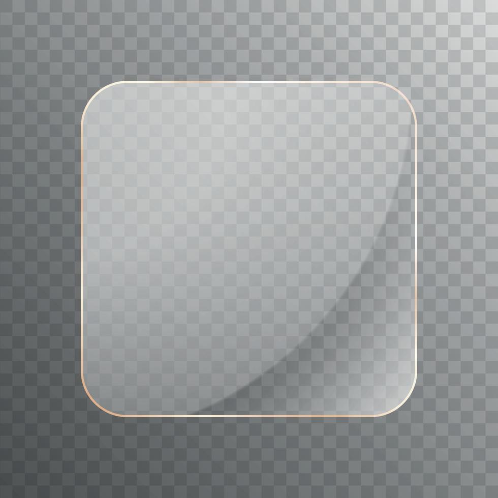 banner de vidro transparente ou botão vetor