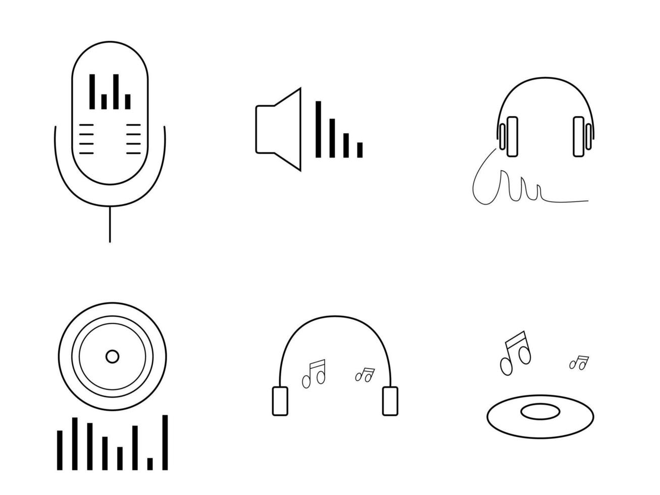 design plano de ilustração vetorial de ícone de áudio vetor