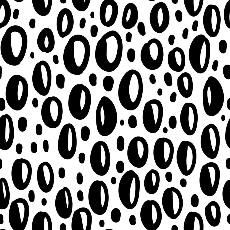 textura de padrão sem emenda de leopardo áspero desenhada à mão repetindo preto e branco monocromático. ilustração simples do vetor y2k.