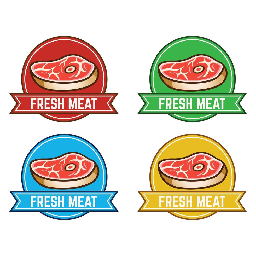rótulos de bife, ícone projetado para churrascarias, churrascarias, churrascarias e restaurantes. ilustração vetorial isolada no fundo branco vetor