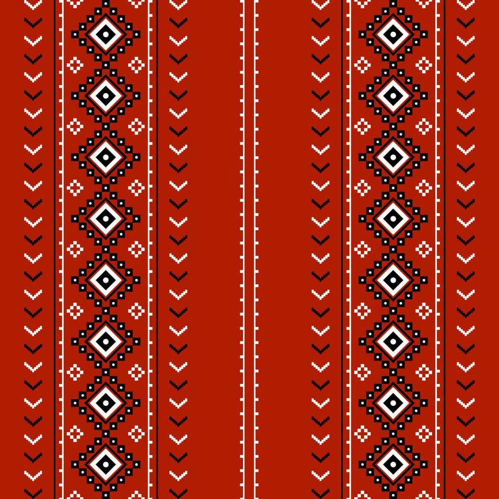 design tradicional geométrico étnico oriental sem costura padrão para fundo, tapete, papel de parede, roupas, embrulho, batik, tecido, vetor, ilustração, estilo bordado. vetor