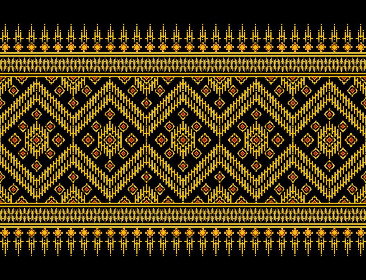 design tradicional geométrico étnico oriental sem costura padrão para fundo, tapete, papel de parede, roupas, embrulho, batik, tecido, vetor, ilustração, estilo bordado. vetor