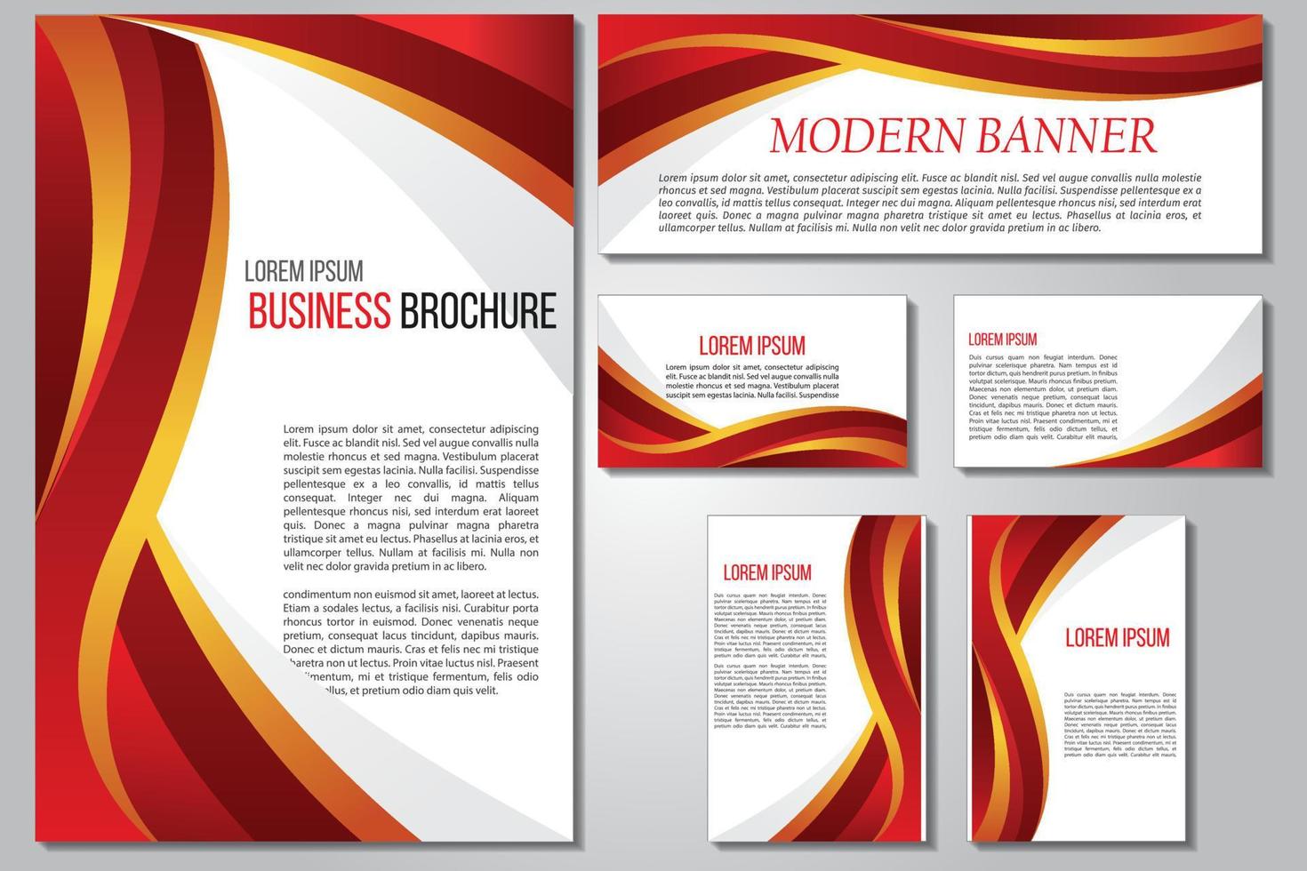 conjunto de design de modelo de banners web modernos vetor