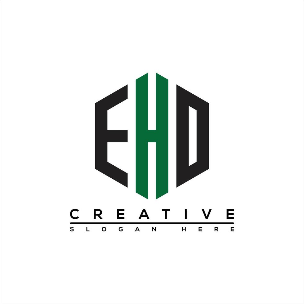 design de logotipo de letra ehd vetor