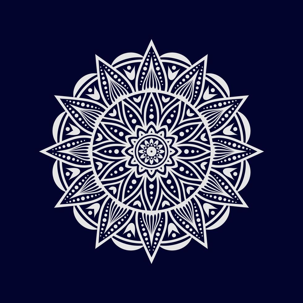 ilustração em vetor de design de fundo de mandala de flor