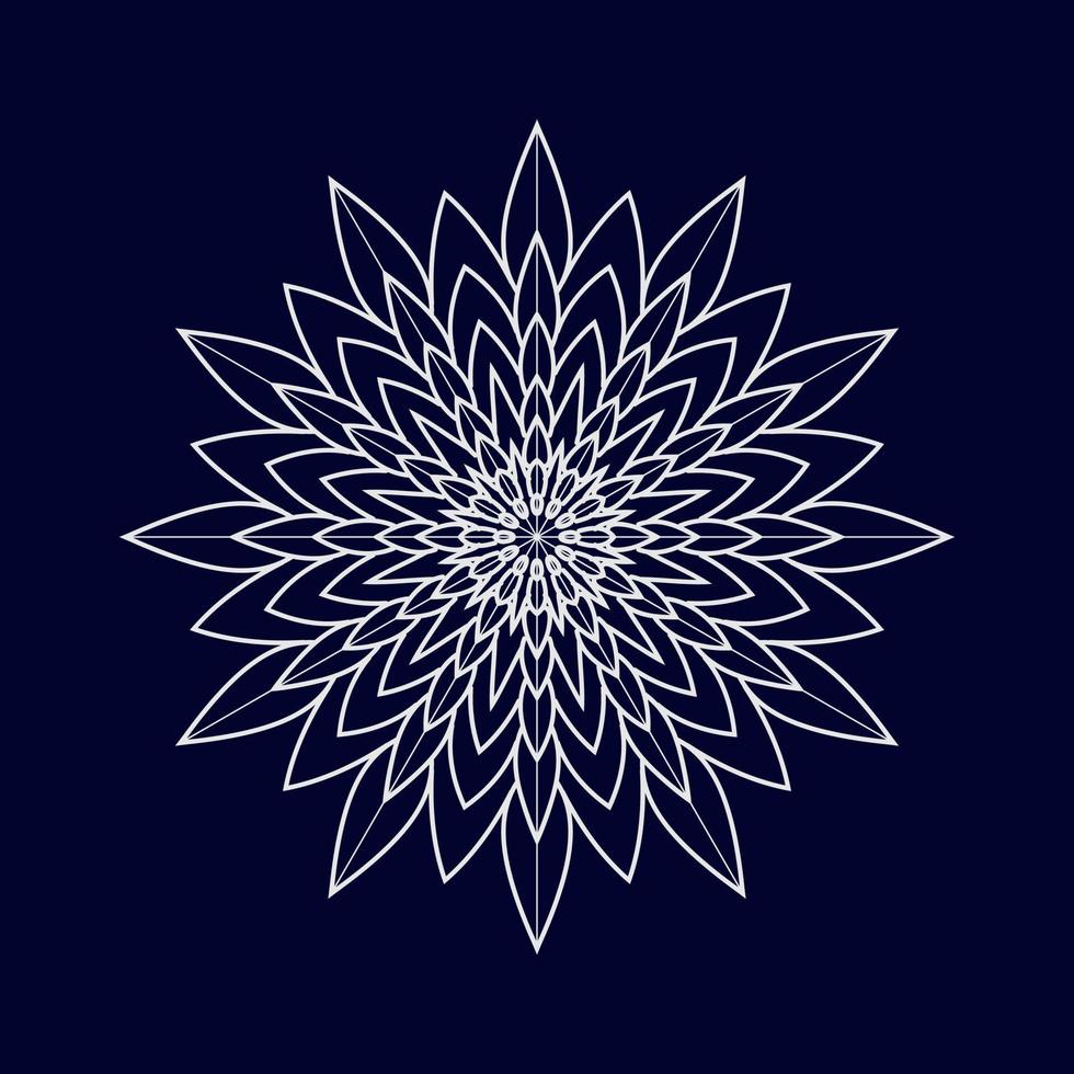 ilustração em vetor de design de fundo de mandala de flor