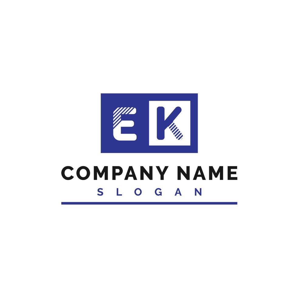 ek design de logotipo. ilustração em vetor logotipo de carta ek - vetor