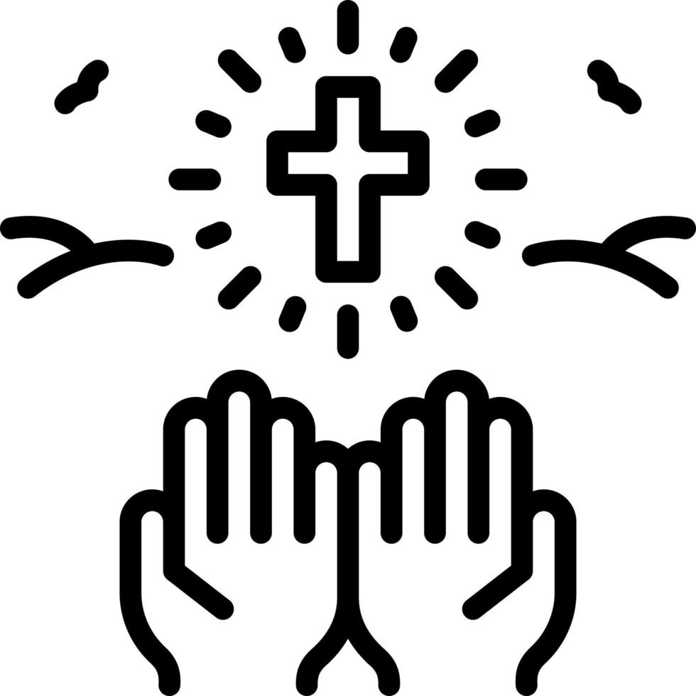 ícone de linha para cristão vetor