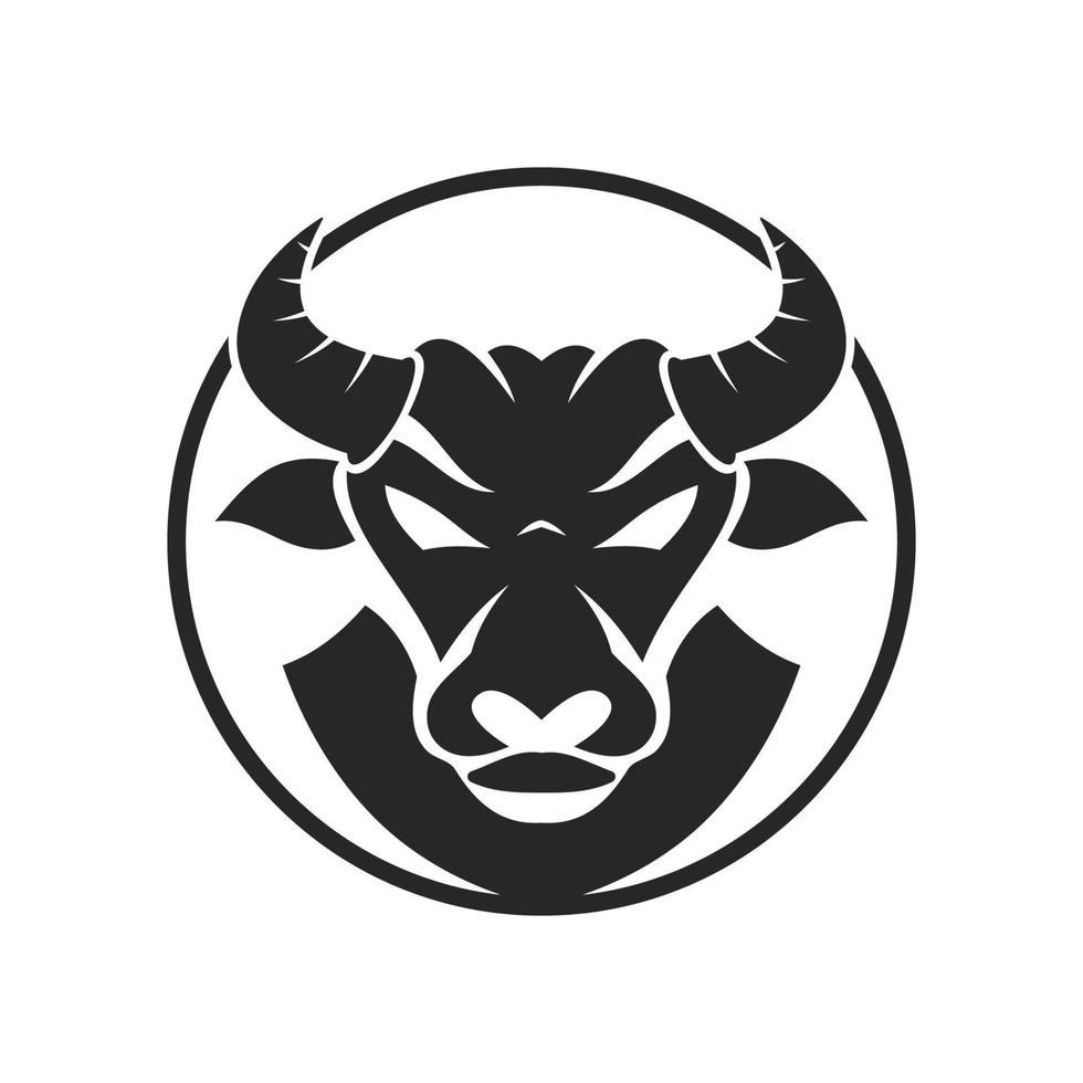 ícone de vetor de modelo de logotipo de vaca