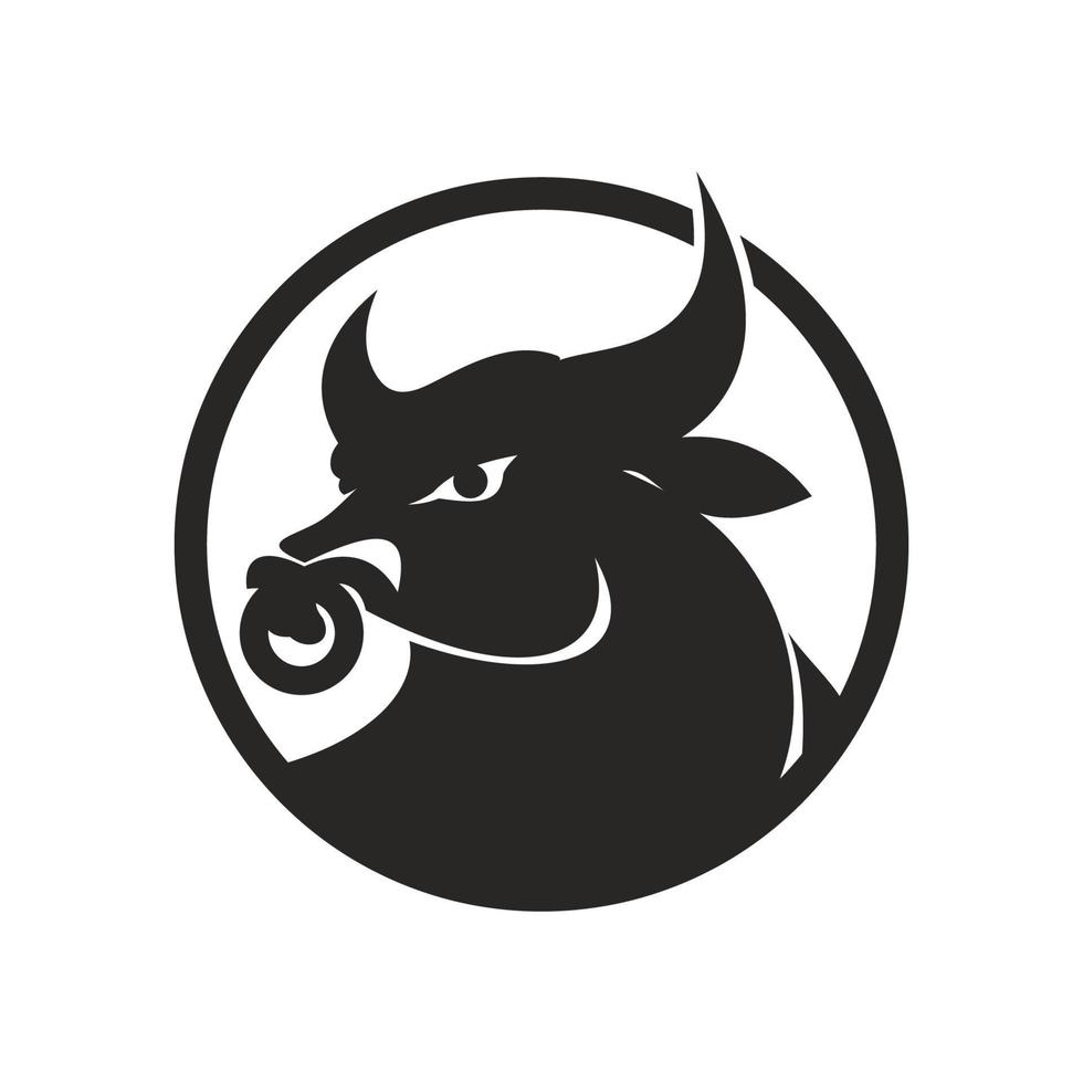 ícone de vetor de modelo de logotipo de vaca