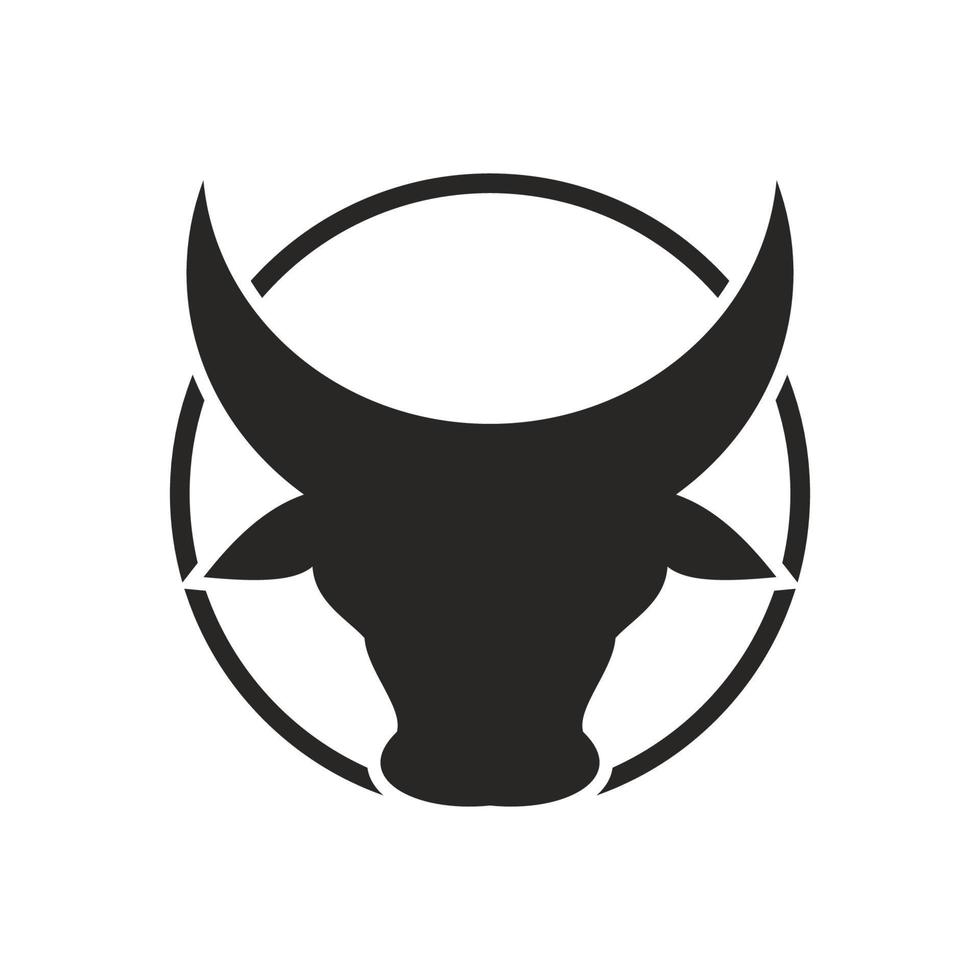 ícone de vetor de modelo de logotipo de vaca