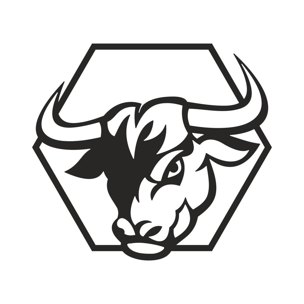 ícone de vetor de modelo de logotipo de vaca