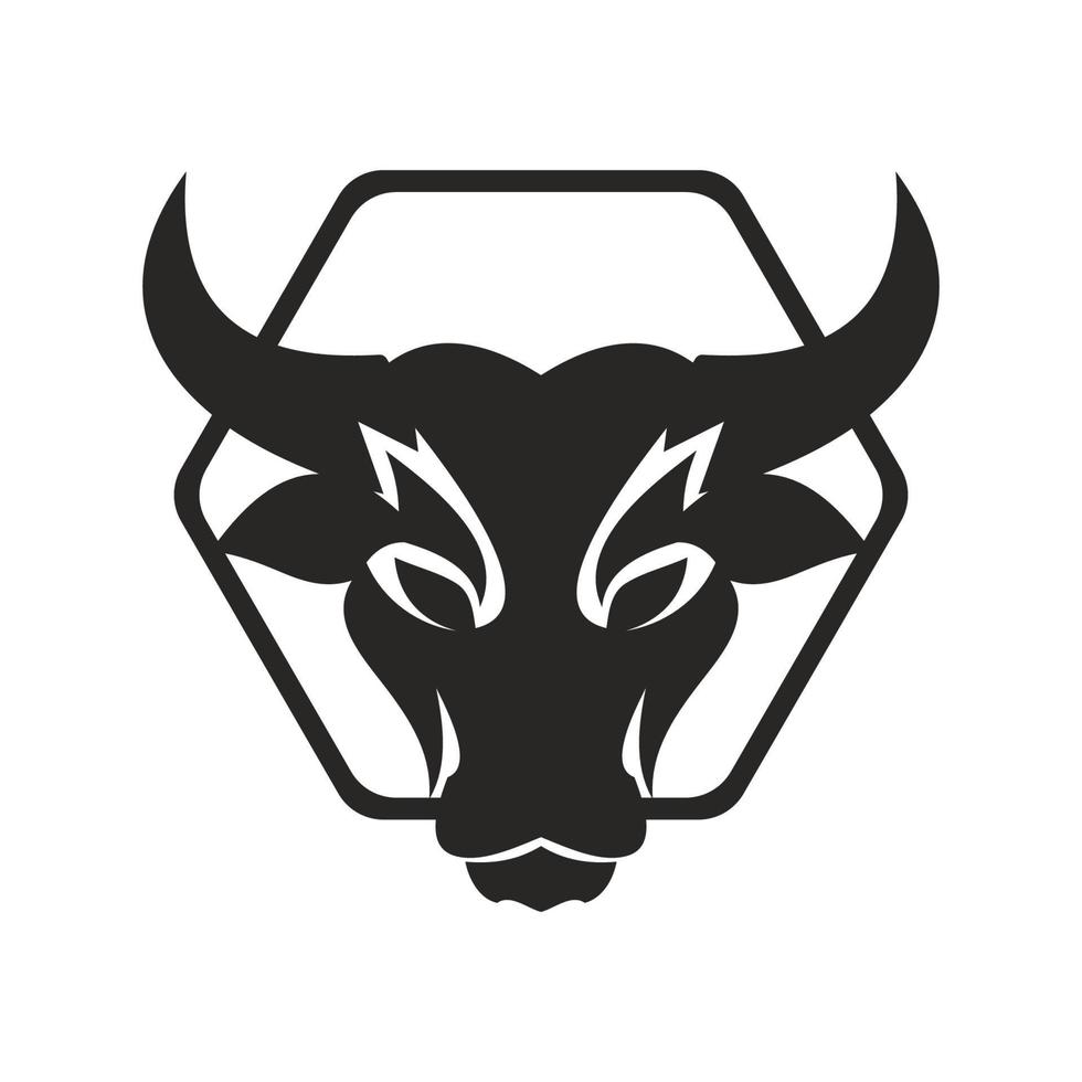 ícone de vetor de modelo de logotipo de vaca