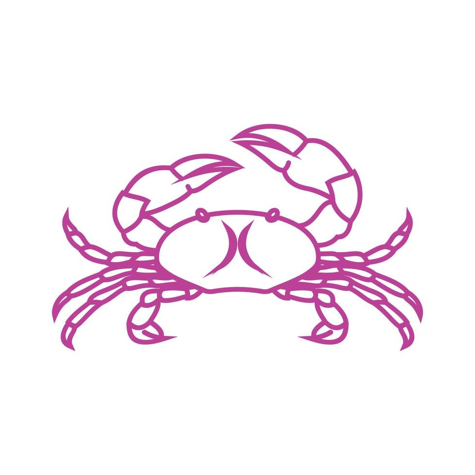 ícone de design de ilustração vetorial de caranguejo vetor