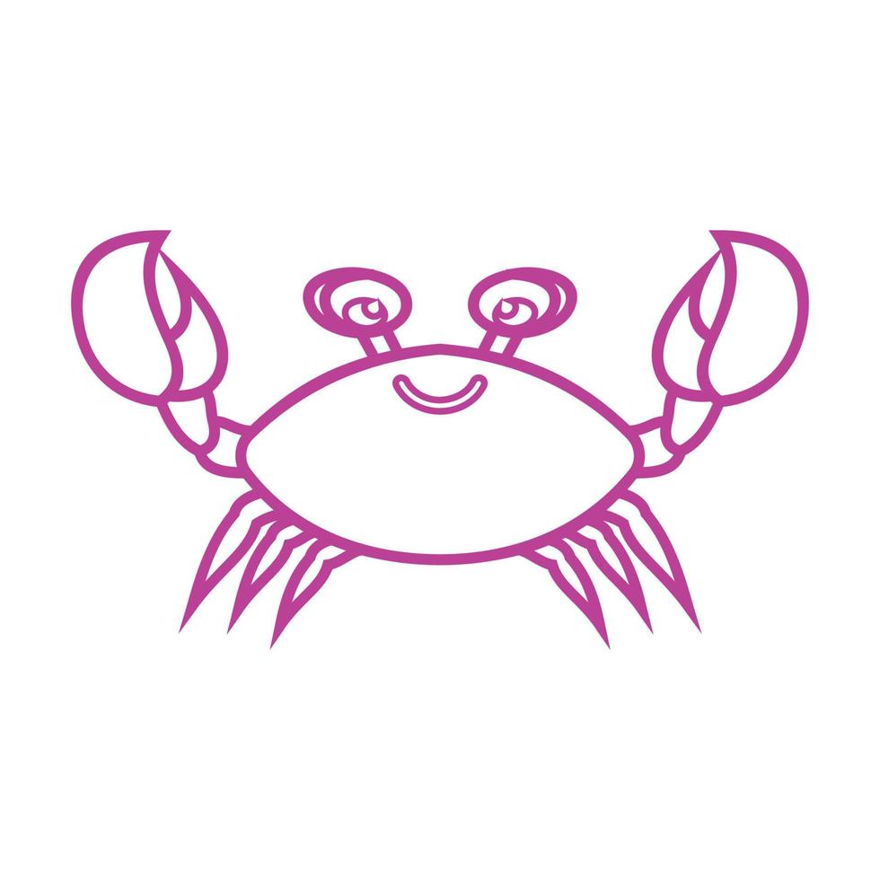 ícone de design de ilustração vetorial de caranguejo vetor