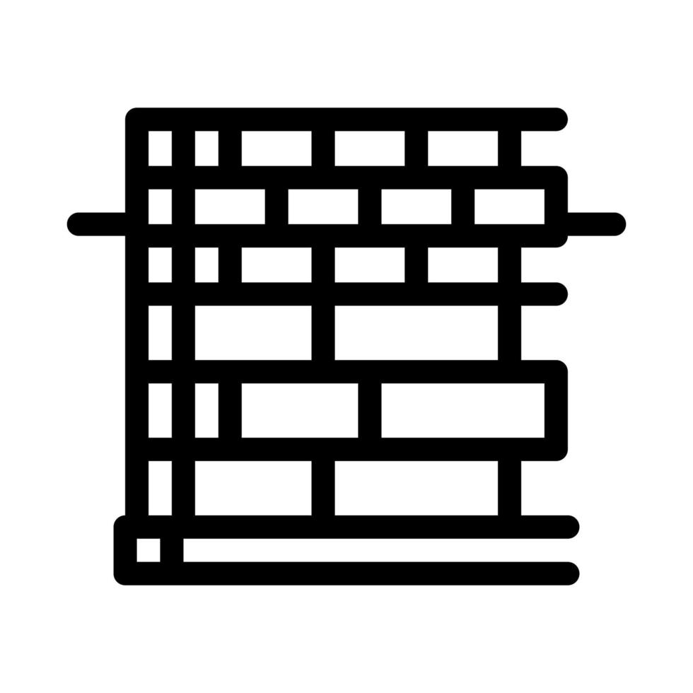 ilustração de contorno vetorial de ícone de fundação de bloco vetor