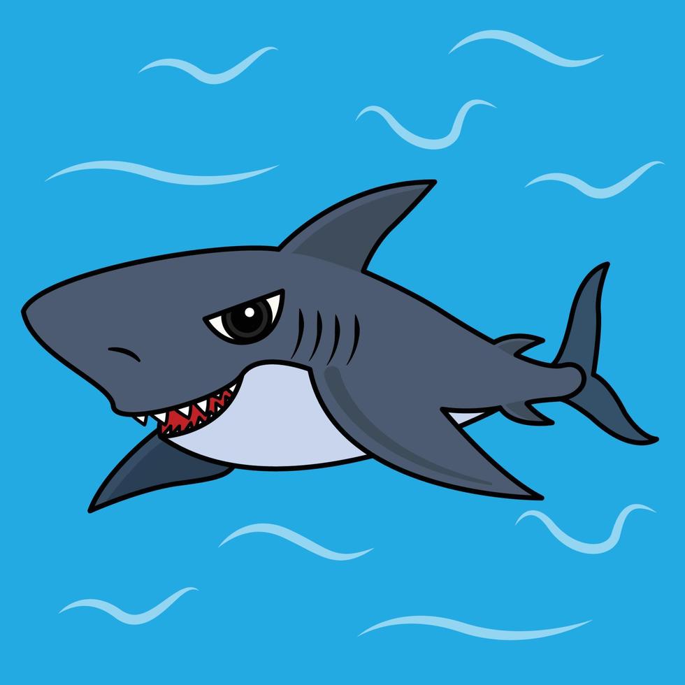 tubarão a ilustração vetor