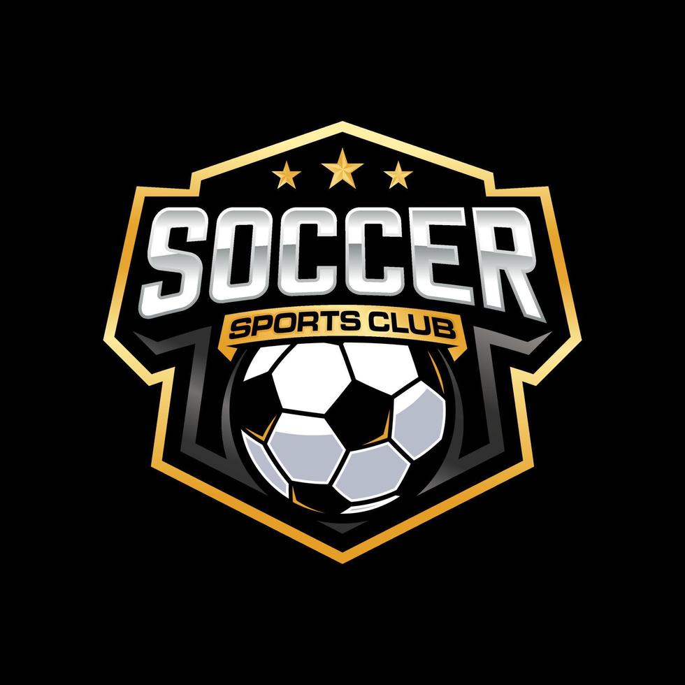 modelos de design de logotipo de distintivo de futebol de futebol. ilustração em vetor identidade equipe esporte.