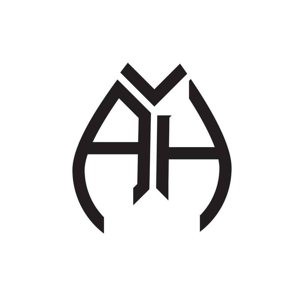 ah letter logo design.ah criativo inicial ah letter logo design. ah conceito criativo do logotipo da carta inicial. vetor