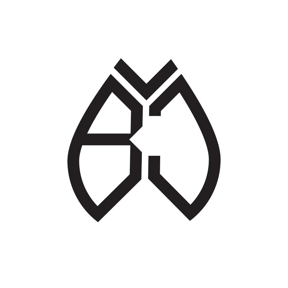 bj letter logo design.bj criativo inicial bj letter logo design. bj conceito criativo do logotipo da carta inicial. vetor