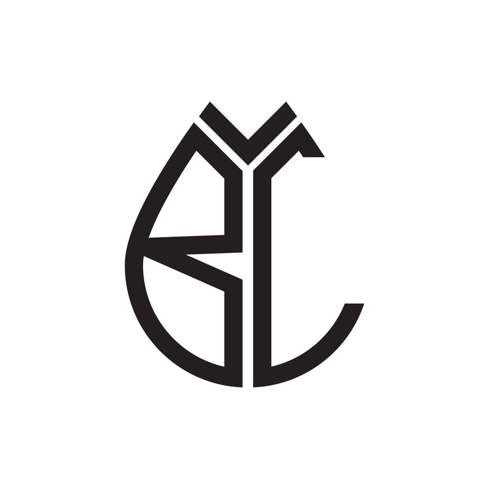 bl letter logo design.bl criativo inicial bl letter logo design. bl conceito criativo do logotipo da carta inicial. vetor