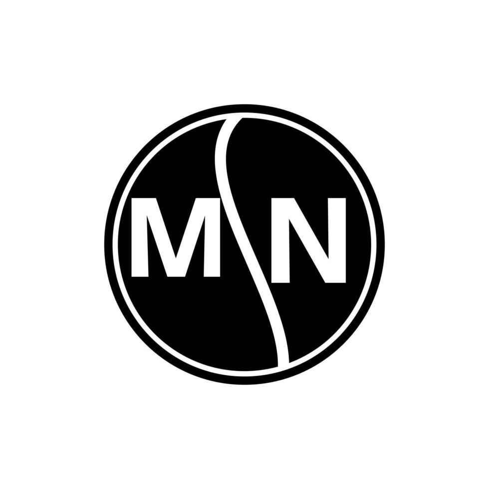 mn letter logo design.mn criativo inicial mn letter logo design. mn conceito criativo do logotipo da carta inicial. vetor