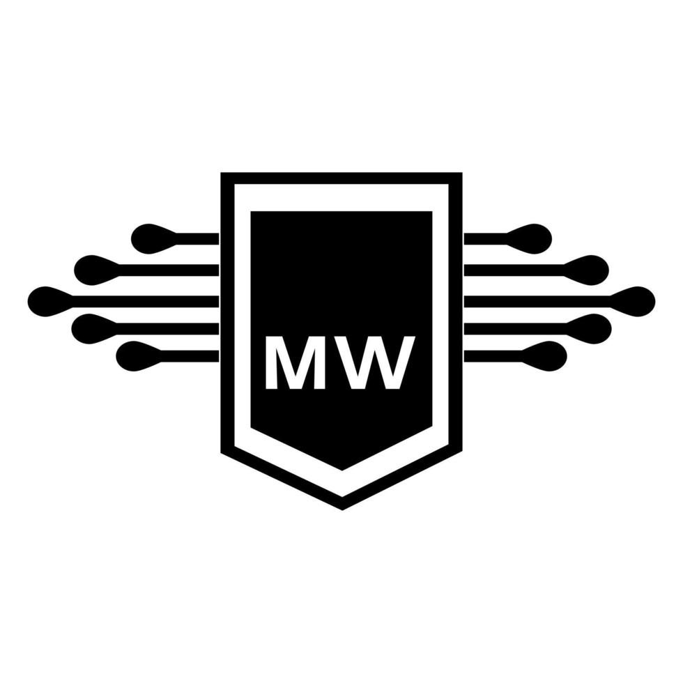 mw letter logo design.mw design criativo inicial do logotipo da carta mw. mw conceito criativo do logotipo da carta inicial. vetor