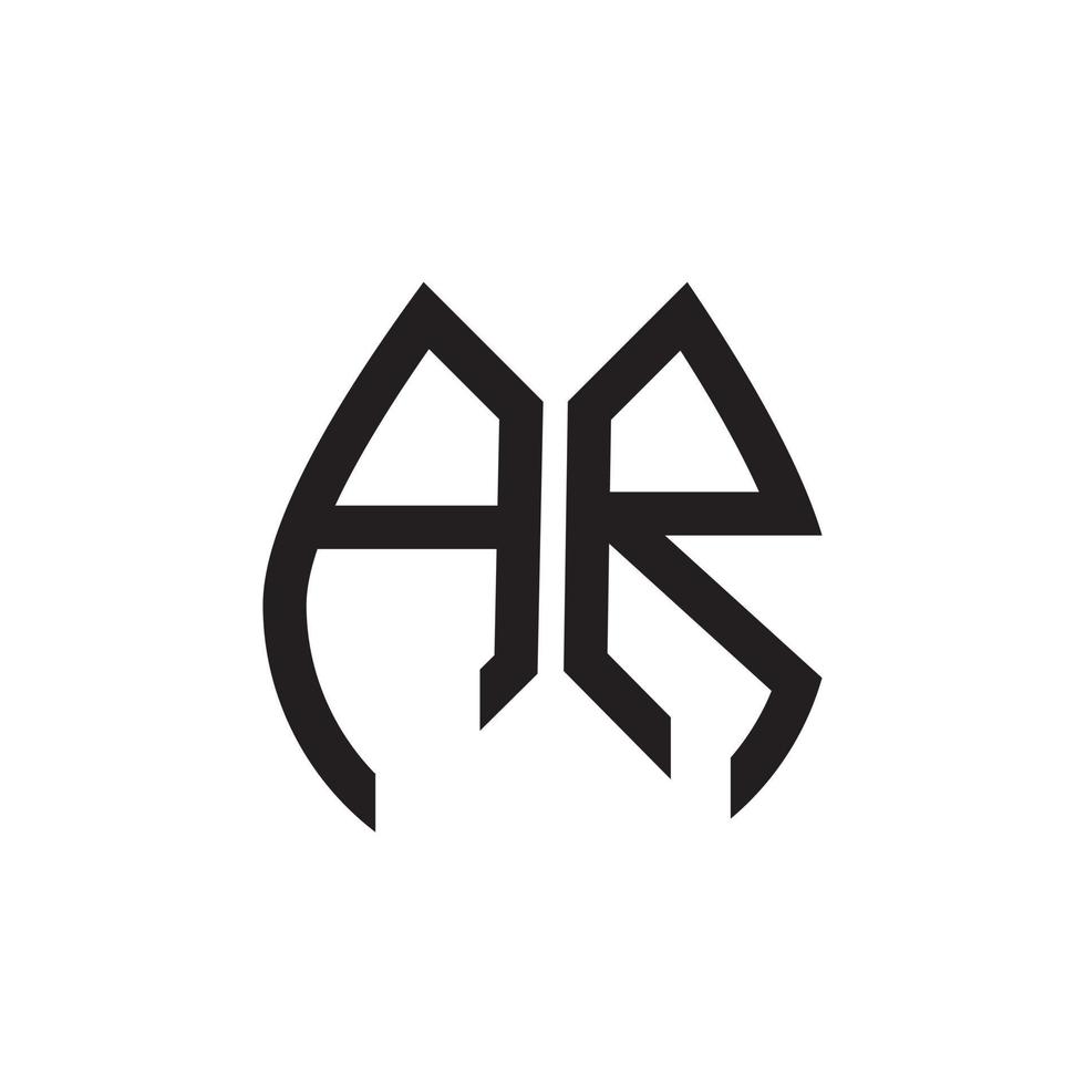 ar letter logo design.ar criativo inicial ar letter logo design. ar conceito criativo do logotipo da carta inicial. vetor