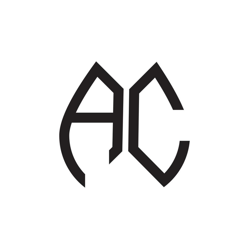design de logotipo de carta ac.ac design de logotipo de carta inicial criativa ac. ac conceito criativo do logotipo da carta inicial. vetor