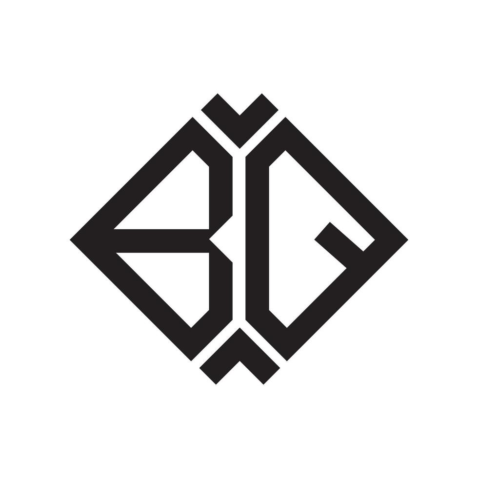 design de logotipo de letra bq.bq design de logotipo de letra bq inicial criativo. conceito de logotipo de carta de iniciais criativas bq. vetor