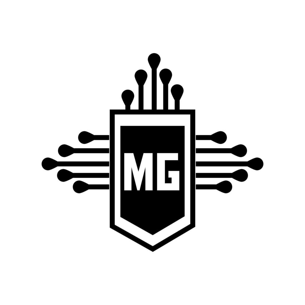 mg letter logo design.mg design de logotipo de letra mg inicial criativa. mg conceito de logotipo de carta de iniciais criativas. vetor