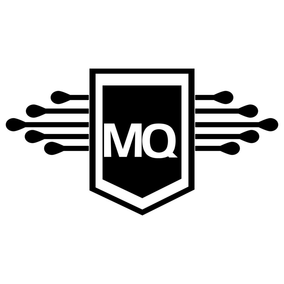 design de logotipo de letra mq. design de logotipo de letra mq inicial criativa. mq conceito criativo do logotipo da letra inicial. vetor