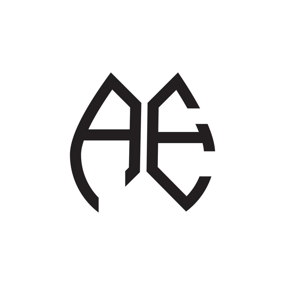 ae letter logo design.ae criativo inicial ae letter logo design. um conceito criativo do logotipo da carta inicial. vetor