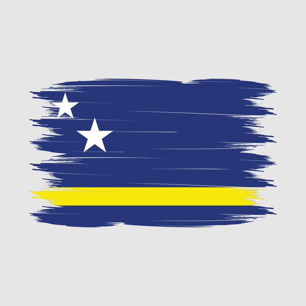 vetor de pincel de bandeira de curaçao