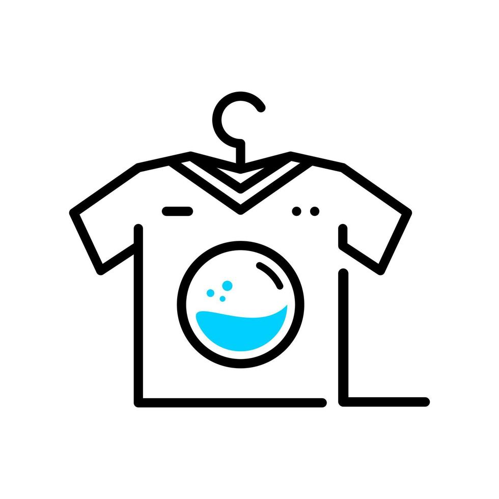inicial l logotipo da lavanderia vetor