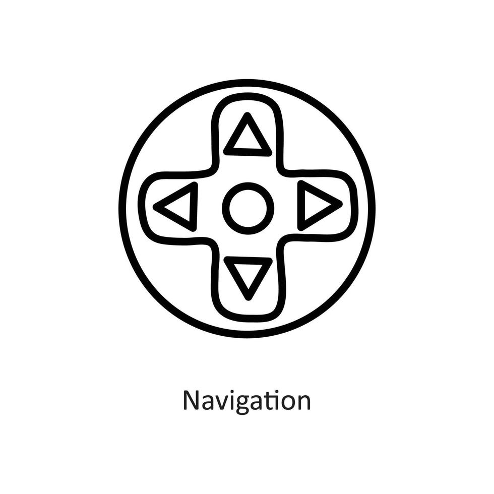 navegação ilustração em vetor contorno ícone design. símbolo de jogo no arquivo eps 10 de fundo branco