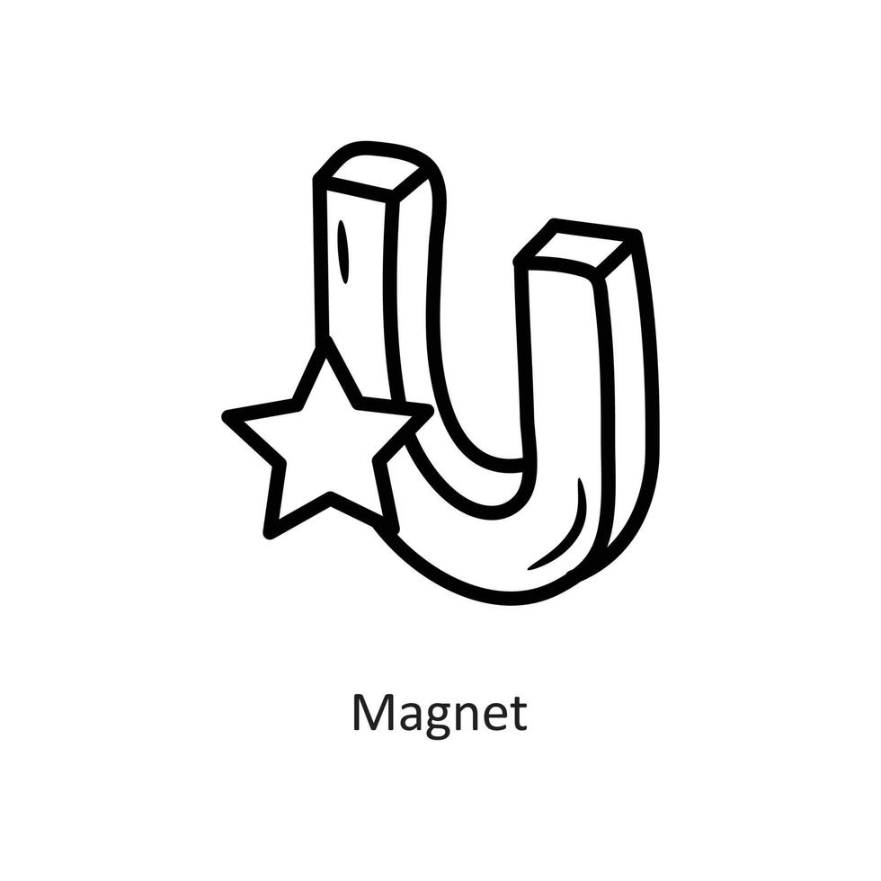 ilustração de design de ícone de contorno de vetor de ímã. símbolo de jogo no arquivo eps 10 de fundo branco