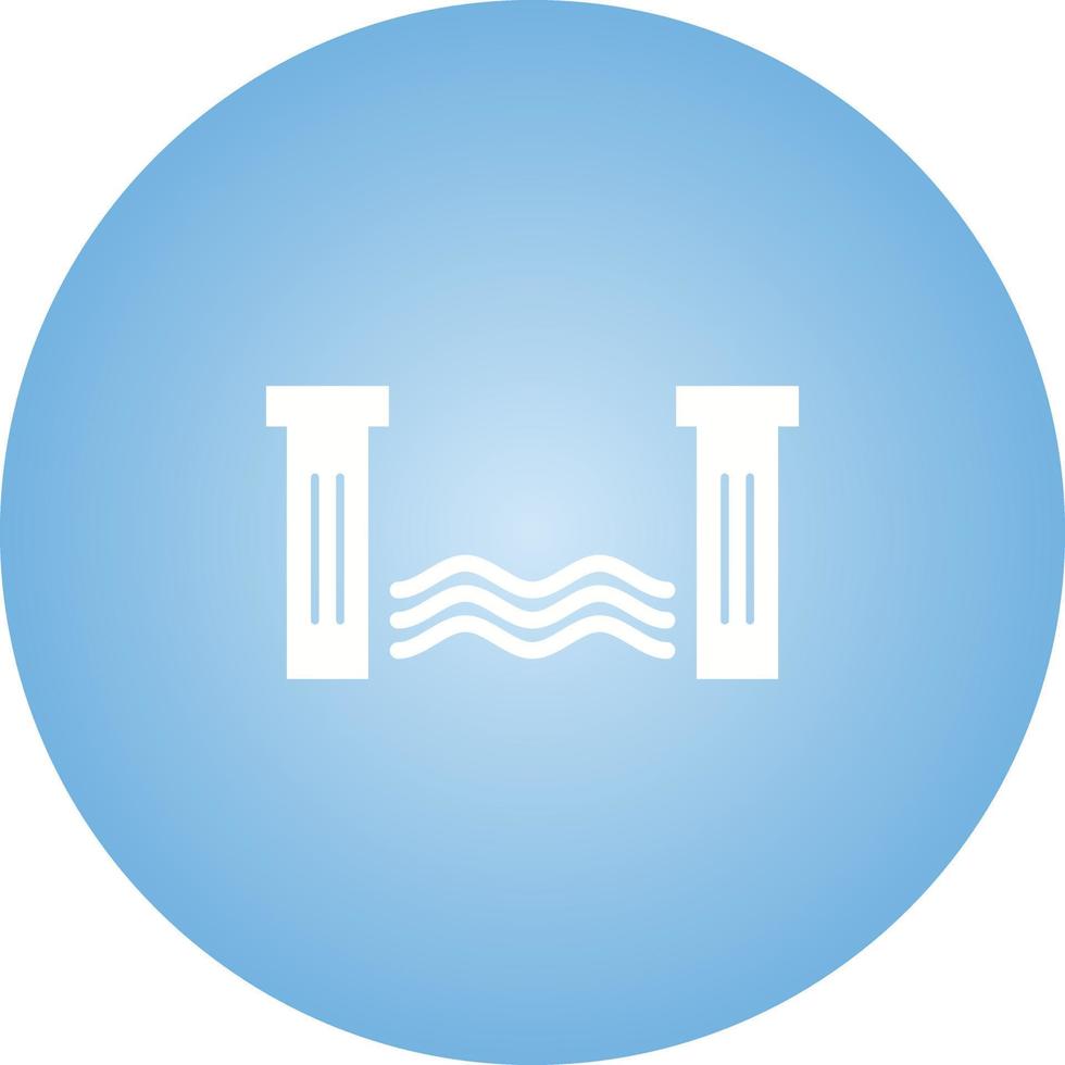 ícone de glifo de vetor de represa de água exclusivo