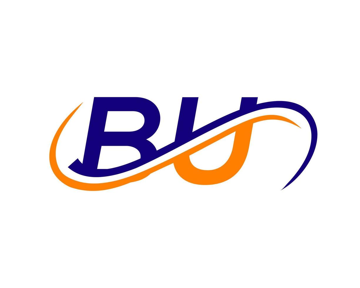 design de logotipo de letra bu para modelo de vetor financeiro, desenvolvimento, investimento, imobiliário e empresa de gestão