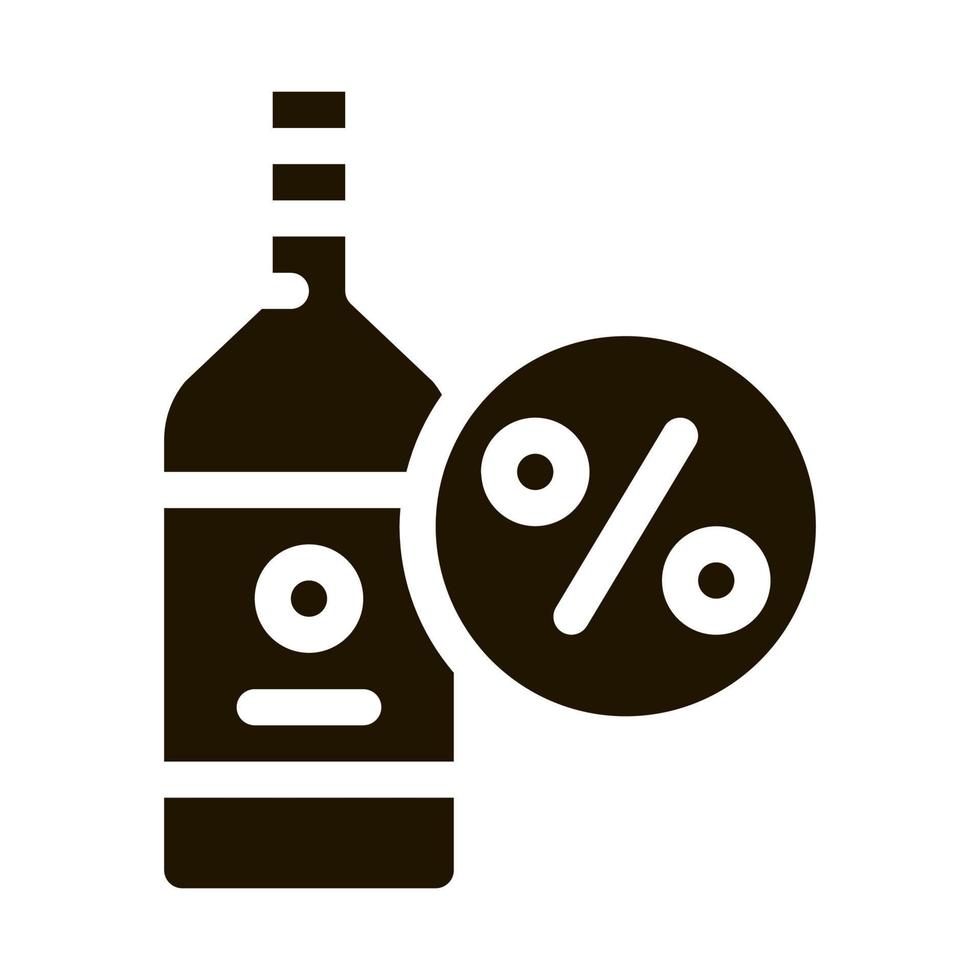 ilustração de glifo de vetor de ícone de garrafa de bebida