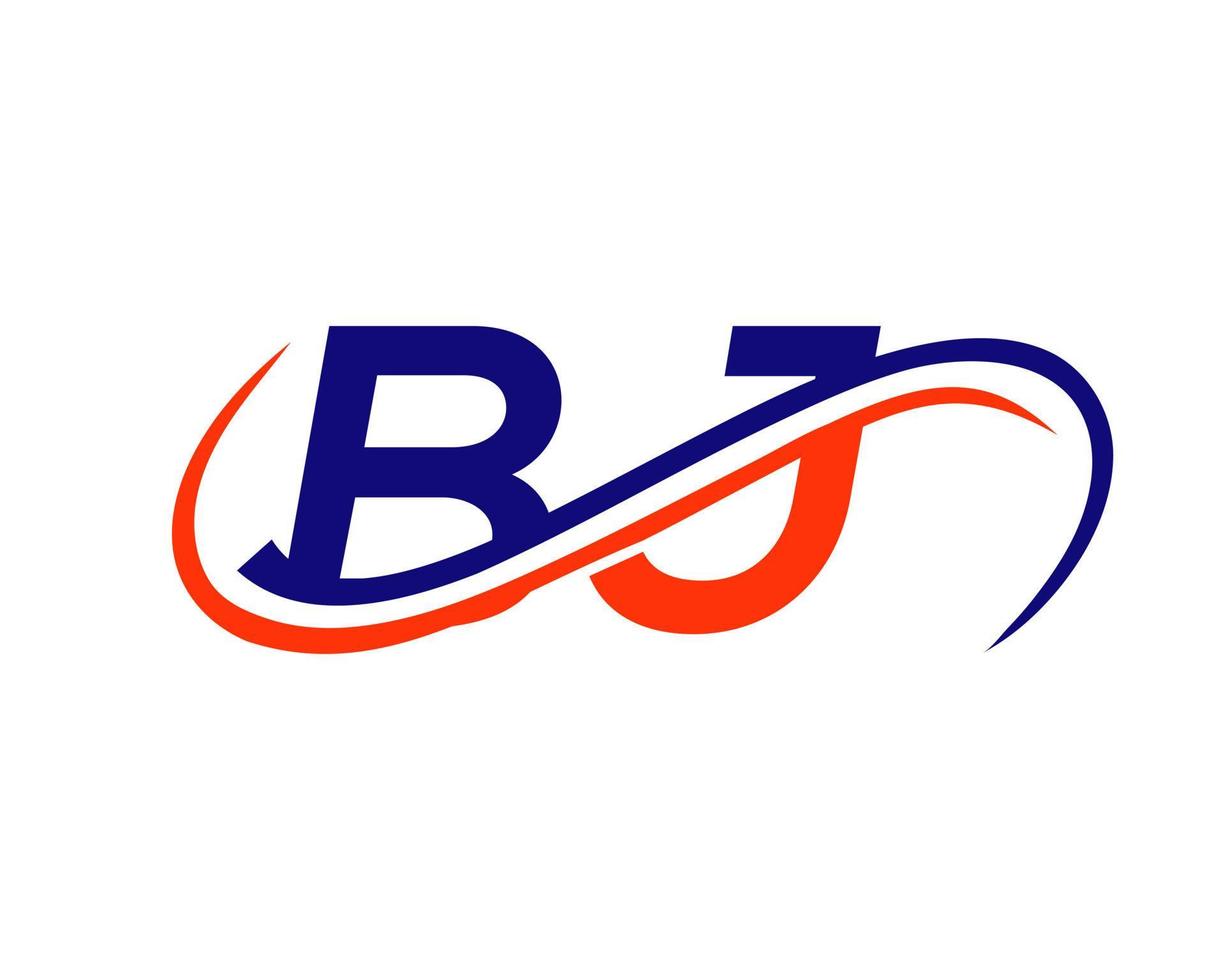 design de logotipo de letra bj para modelo de vetor financeiro, de desenvolvimento, investimento, imobiliário e empresa de gestão