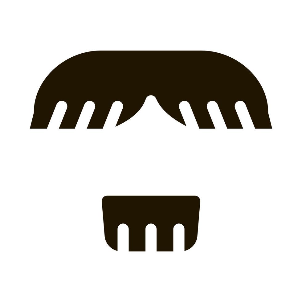 rosto bigode queixo cabelo ícone ilustração vetor