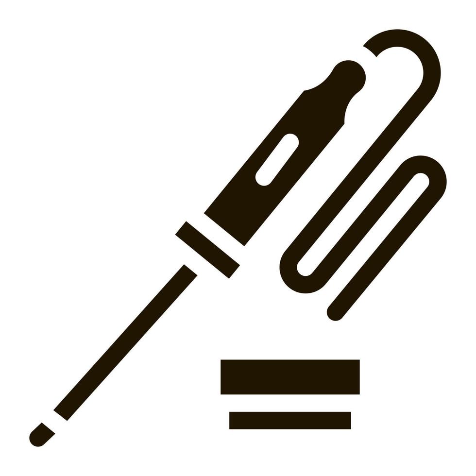 ilustração de glifo vetorial de ícone de ferramenta de solda de ferro vetor