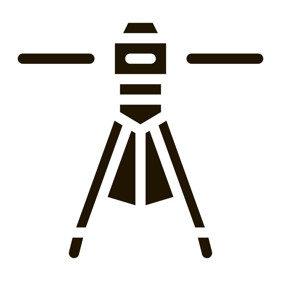 ilustração de glifo vetorial de ícone de ferramenta de nível laser vetor
