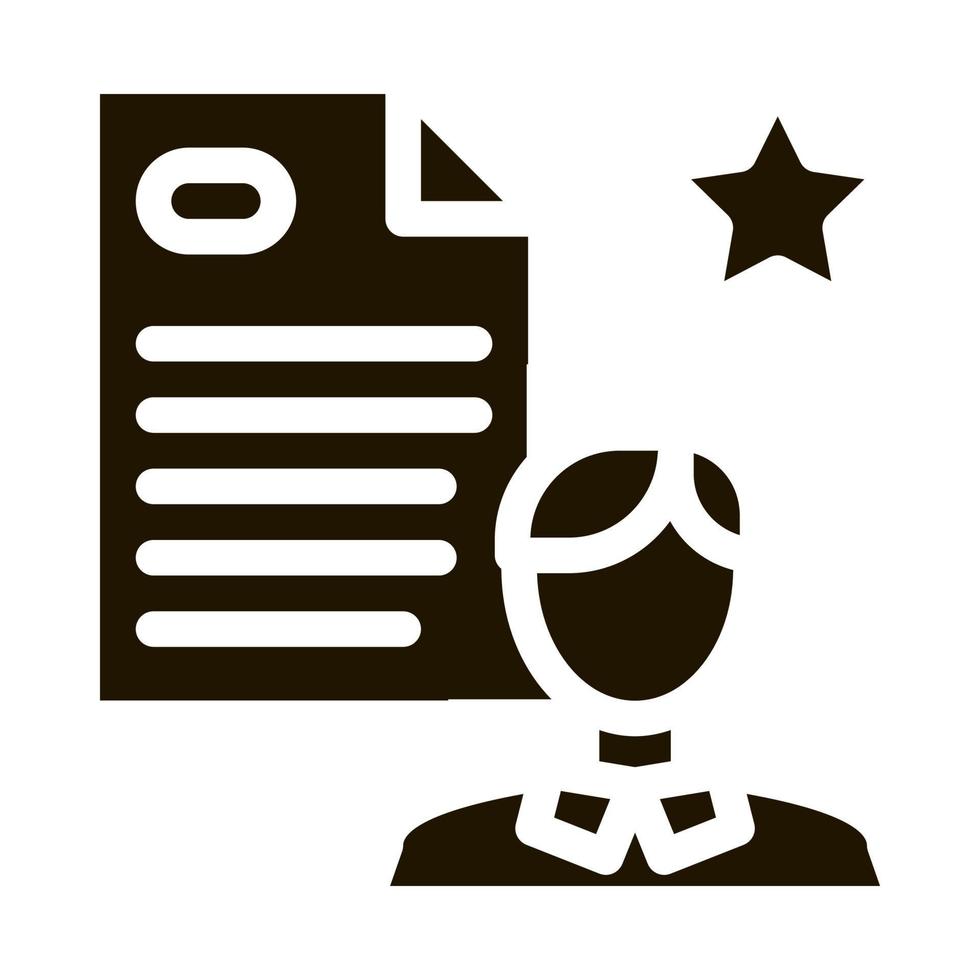 ilustração de símbolo de vetor de ícone de currículo de funcionário