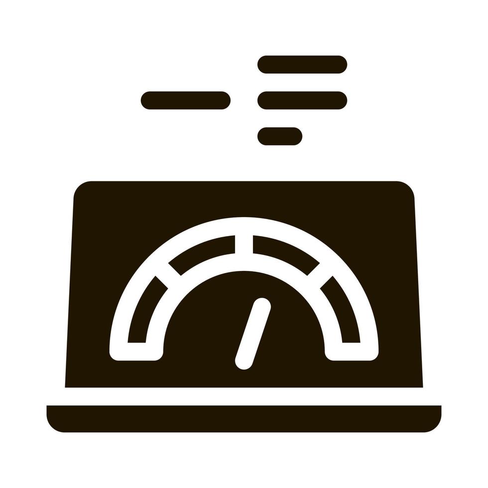 ilustração de glifo vetorial de ícone de site de carregamento de alta velocidade vetor