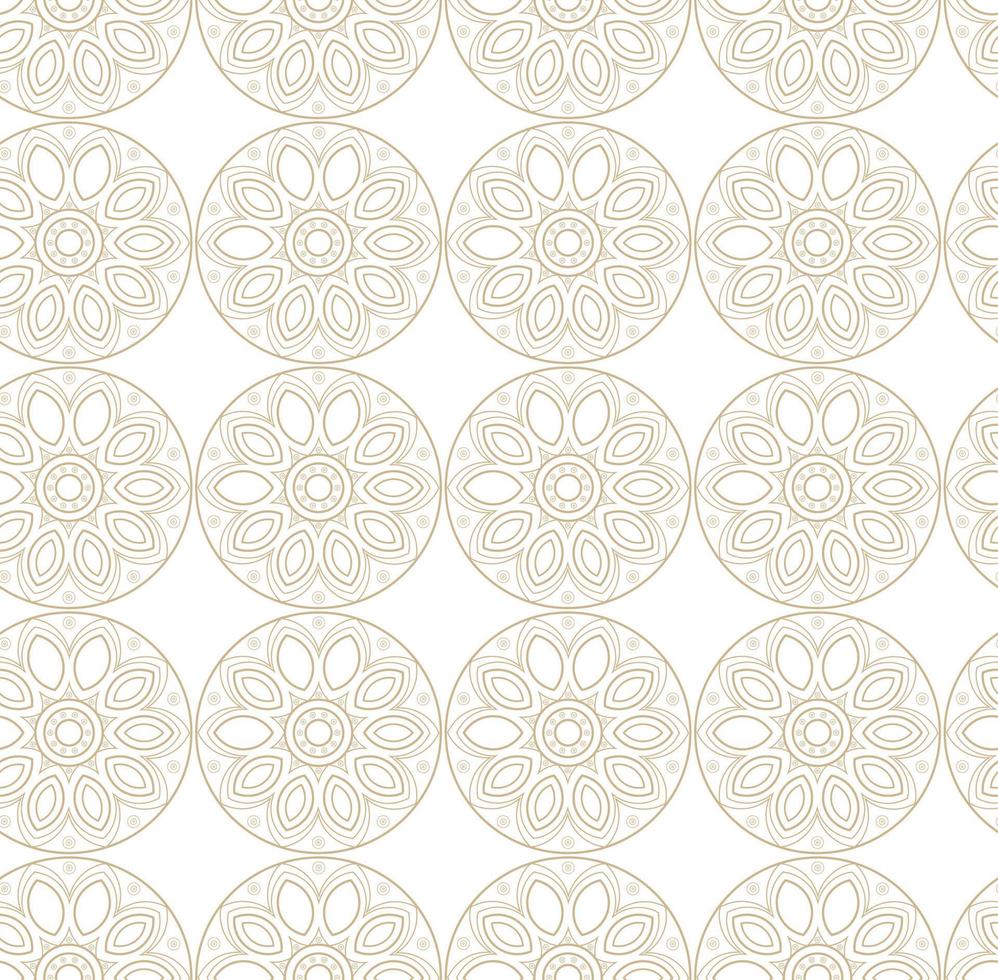 ilustração vetorial moderna sem costura. padrão de ouro linear em um fundo branco. padrão ornamental para folhetos, impressão, papel de parede, planos de fundo vetor