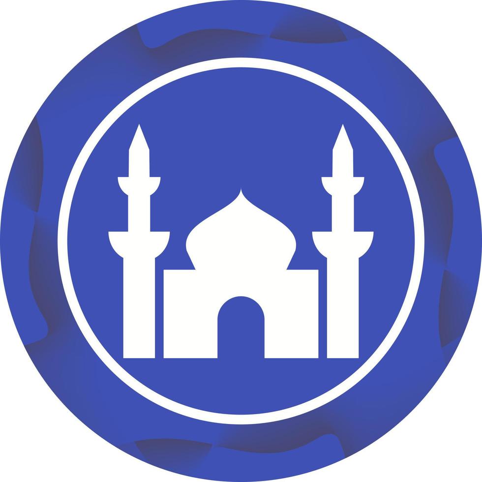 belo ícone de vetor de glifo de mesquita