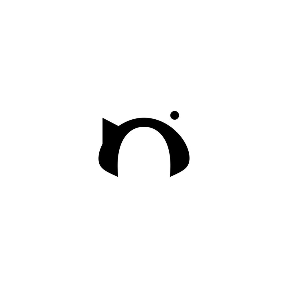 modelo de design de vetor de logotipo moderno letra n