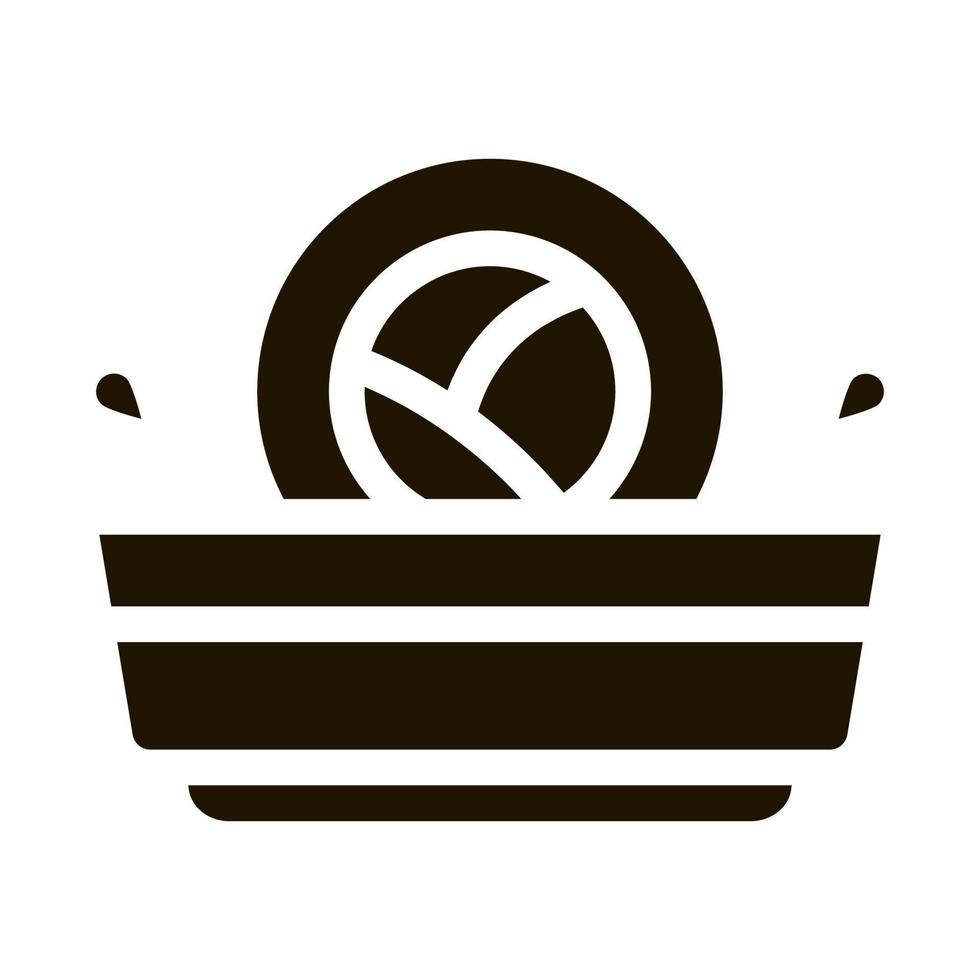 rolo de sushi em ilustração de glifo vetorial de ícone de molho vetor